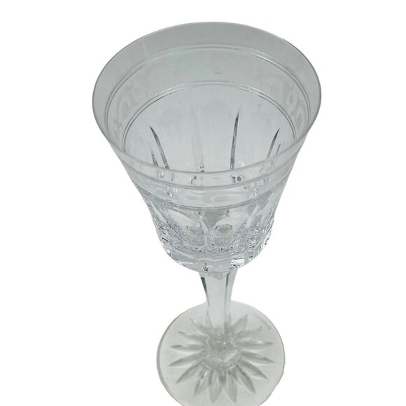 Wedgwood Monarch Crystal Water Wine Stem Glass Goblet 8 7/8" Etched Heavy Vtg - Picture 2 of 4